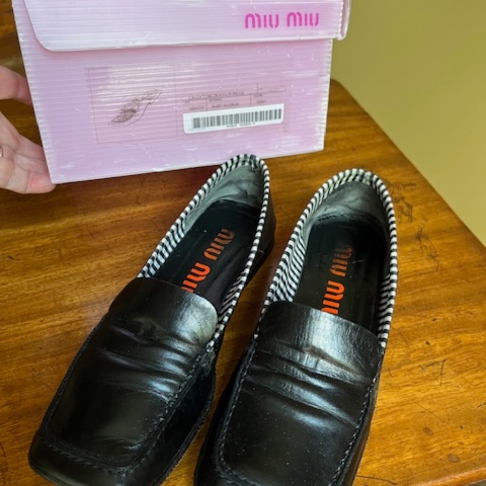 Miu Miu black loafers